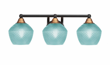 Paramount 3 Light Bath Bar 7.5 Inch Tall and 22.75 Inch Length by Toltec - 3423-BN-4622