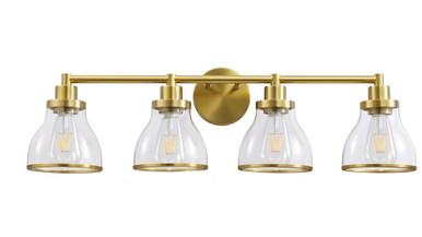 Hermosa 4 Light Bath Vanity 8.25 Inch Tall and 30.75 Inch Wide by Brio - HE804