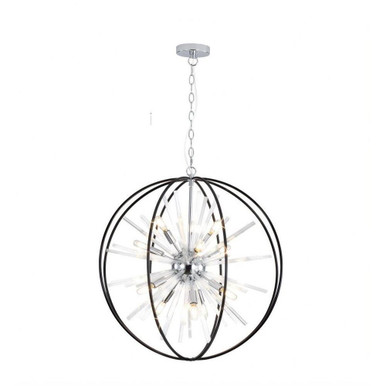 Stellar 12 Light Orb Chandelier 74.8 Inch Tall and 27 Inch Wide by Brio - SO1012