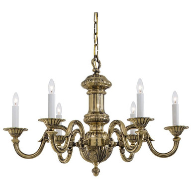 60 Watt Six Light Chandelier - 109-BEL-2251431