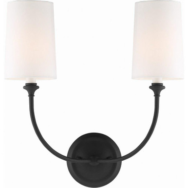 Sylvan 2 Light Candle Style Wall Sconce 15.5 Inch Wide by Crystorama - 2242