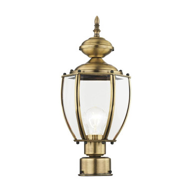 1 Light Outdoor Post Top Lantern in Outdoor Basics 7 x 16.5 Inches by BSH - 218-BEL-1029687