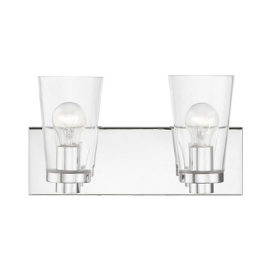 Larkspur Oak 2 Light Vanity Light 14 Inch Wide by Bailey Street Home - 218-BEL-1219579