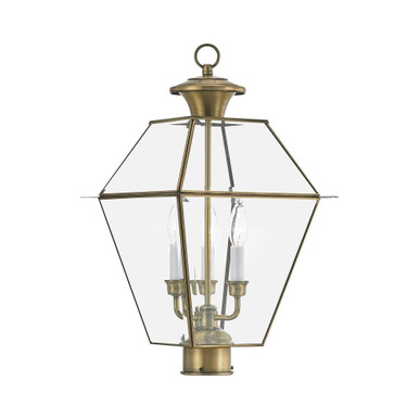 Vaughan Wynd 3 Light Outdoor Post Top Lantern 12 x 21.5 Inches by BSH - 218-BEL-1029706
