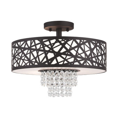 Mead Dell 3 Light 14.88 Inch Wide Semi Flush Mount by Bailey Street Home - 218-BEL-614582