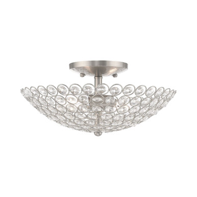 Burgess Birches 2 Light 13 Inch Wide Semi Flush Mount by Bailey Street Home - 218-BEL-749478