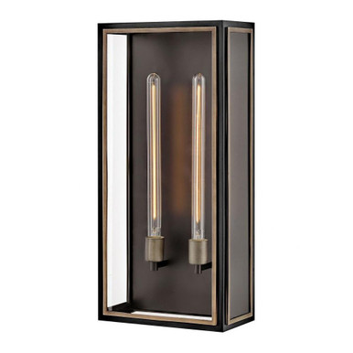 Shaw 24W 2 LED Light Outdoor Wall Lantern by Hinkley - 12985BK-LL