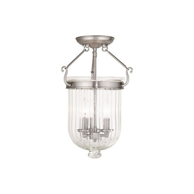 Sussex Dene 3 Light 12 Inch Wide Semi Flush Mount by Bailey Street Home - 218-BEL-443957