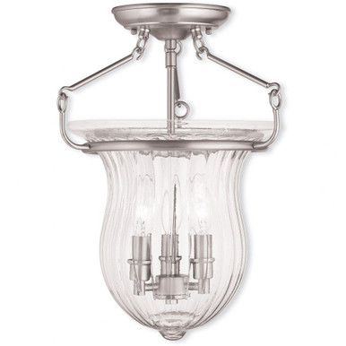 Tennyson Haven 3 Light 12 Inch Wide Semi Flush Mount by Bailey Street Home - 218-BEL-476895