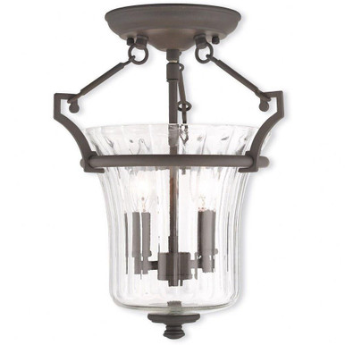Kestrel Green 2 Light 11 Inch Wide Semi Flush Mount by Bailey Street Home - 218-BEL-476905