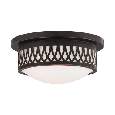 White Horse Highway 2 Light 11 Inch Wide Flush Mount by Bailey Street Home - 218-BEL-1029814