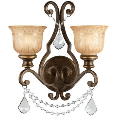 Norwalk 2 Light Candle Style Wall Sconce by Crystorama - 7502