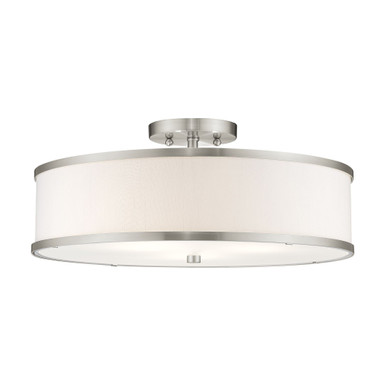 Newcomen Grove 3 Light Steel Semi Flush Mount by Bailey Street Home - 218-BEL-540081