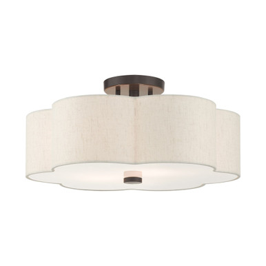 Horsley Cloisters 3 Light 18 Inch Semi Flush Mount by Bailey Street Home - 218-BEL-1012248