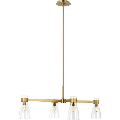 Aerin 4 Light Oversized Linear Chandelier by Visual Comfort Studio - aec1014bbs