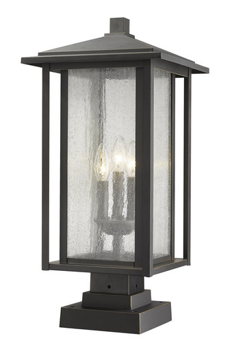 Temple Chase 3 Light Outdoor Square Pier Mount Lantern 11 x 23.5 In by BSH - 372-BEL-689097