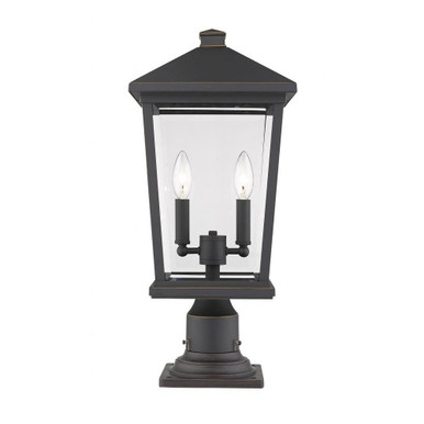 Heritage Cloisters 2 Light Small Outdoor Post Mount by Bailey Street Home - 372-BEL-856772