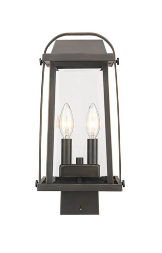 Links By Pass 2 Light Outdoor Post Mount 15 Inch Tall by Bailey Street Home - 372-BEL-856855