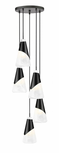 Beckhill Green 5 Light Chandelier 13.25 Inch Tall and 12 Inch Wide by BSH - 372-BEL-1374930