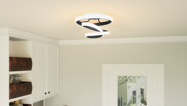 Garw Row 26W LED 13 Inch Wide Semi Flush Mount by Bailey Street Home - 71-BEL-1118812