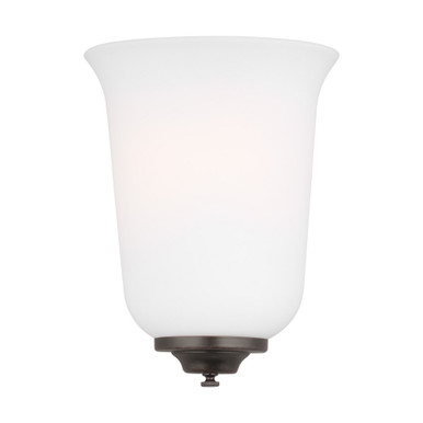 1 Light Wall Sconce with Opal Cased Etched Glass-10.5 Inches H by 8 Inches W - 73-BEL-2288154