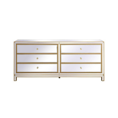 Loxley South 32 Inch 6 Drawer Mirrored Chest by Bailey Street Home - 779-BEL-1301989