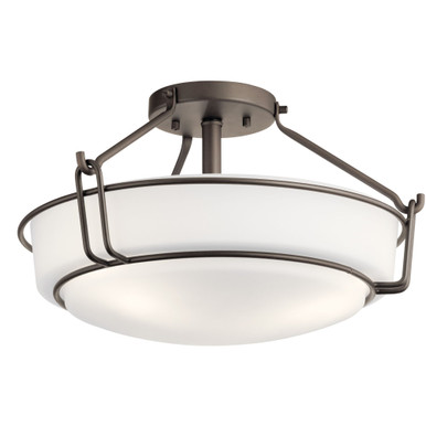 Kingsley View 3 Light 16.5 Inch Wide Semi Flush Mount by Bailey Street Home - 147-BEL-2748738