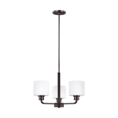 Broomhill Glebe - 9.5W Three Light Chandelier - 73-BEL-2755178