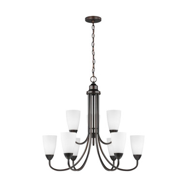 Balgarthno Place - 9.5W Nine Light 2-Tier Chandelier - 73-BEL-2755003