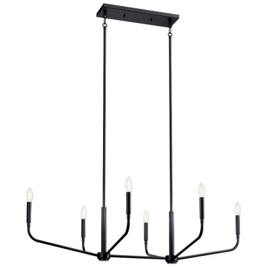 Chalk Piece 6 Light Small Linear Chandelier by BSH - 147-BEL-1335392
