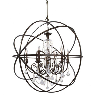 Solaris 6 Light Oversized Chandelier by Crystorama - 9219