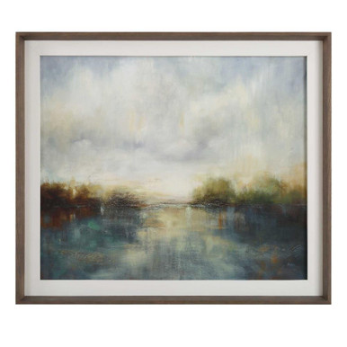 41.25 Inch Framed Abstract Lake Art by BSH - 208-BEL-5244409