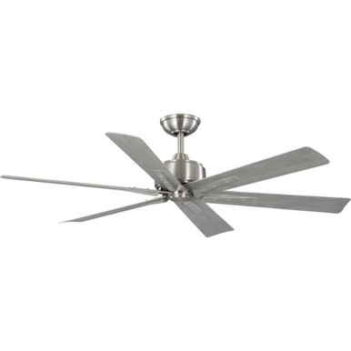 Brazas 6 Blade Ceiling Fan-13 Inches Tall and 56 Inches Wide by Progress  - P250100