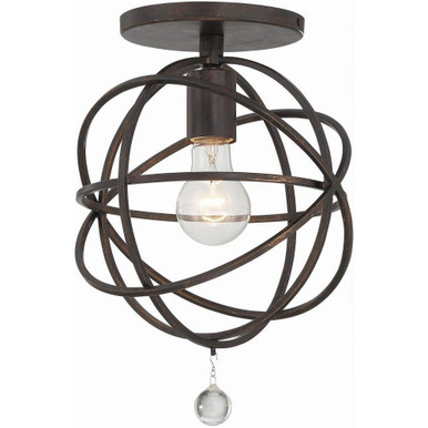 Solaris 1 Light 9 Inch Wide Flush Mount by Crystorama - 9220_CEILING