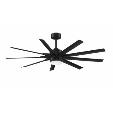 Odyn Custom 9 Blade Ceiling Fan with Light Kit 64 Inches Wide by Fanimation - FPD8152BLW-64103