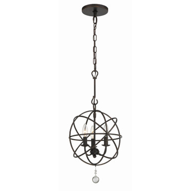 Solaris 3 Light Mini Chandelier by Crystorama - 9225