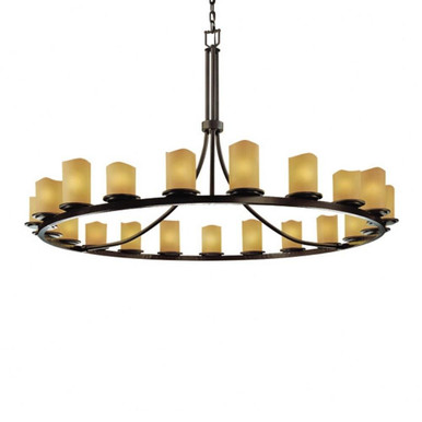 Candlearia Dakota 21 Light Oversized Chandelier by Justice Design - CNDL-8716-14-AMBR