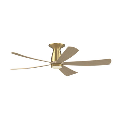 Dean's Gardens 5 Blade Flush Ceiling Fan with Knurled Light Kit 52 Inch by BSH - 103-BEL-1376954