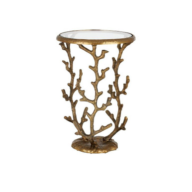 Coral Accent Table 21 Inch Tall and 14 Inch Wide by Currey Company - 4000-0141