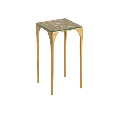 Honeycomb Drinks Table 22.5 Inch Tall and 12 Inch Wide by Currey Company - 4000-0201