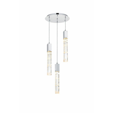Brookfield Willows 6.5W 3 LED Chandelier 19 Inch Tall and 16 Inch Wide by BSH - 390-BEL-1366230