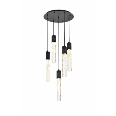 Brookfield Willows 6.5W 5 LED Chandelier 19 Inch Tall and 20 Inch Wide by BSH - 390-BEL-1366231