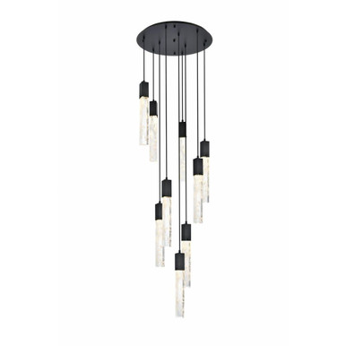 Brookfield Willows 6.5W 9 LED Chandelier 19 Inch Tall and 24 Inch Wide by BSH - 390-BEL-1366232