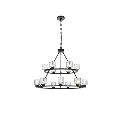 Chalk Leaze 15 Light Chandelier 29 Inch Tall and 36 Inch Wide by BSH - 390-BEL-1370343