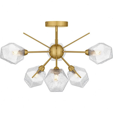 Grant Fields 6 Light Semi Flush Mount 14 Inch Tall and 24 Inch Wide by BSH - 71-BEL-1363618