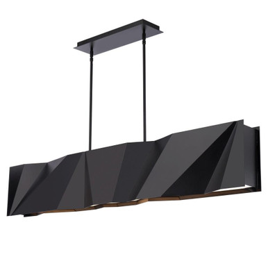 Wood Cliff 1 LED Light Contemporary Linear Chandelier by BSH - 465-BEL-4971890