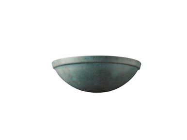 Ambiance 1 Light Rimmed Quarter Sphere Wall Sconce by Justice Design - CER-2050