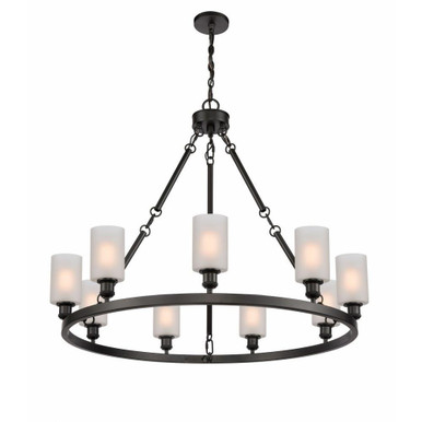 Saloon 9 Light Oversized Chandelier by Innovations - 840-BK-G801