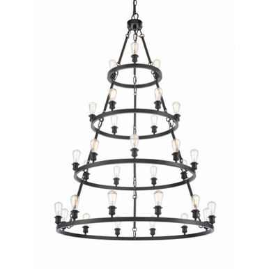 Saloon 30 Light Oversized 3 Tier Chandelier by Innovations - 820345-BK