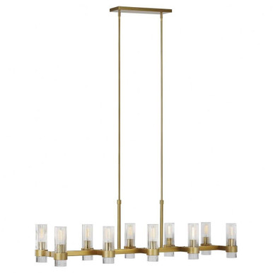 Geneva 10 Light Small Linear Chandelier by Visual Comfort Studio - CC13810